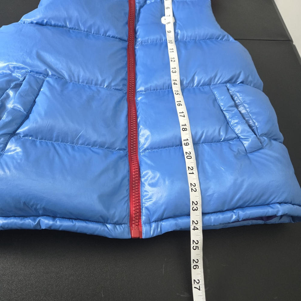 R:ROBOT Crew Boys Duck Down Puffer Vest Hooded Size 12 Blue Outdoor Layers Warm - Picture 9 of 9